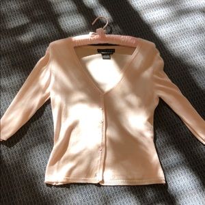 Vee neck buttoned sweater